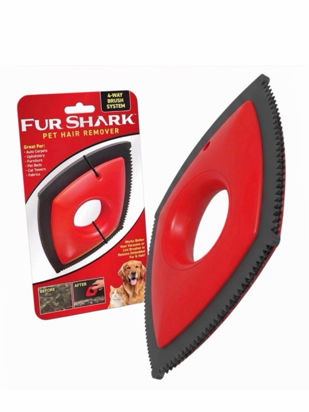 Fur Shark Multi-Edge Pet Hair Remover
Handheld Brush Dog Cat Animal Pet